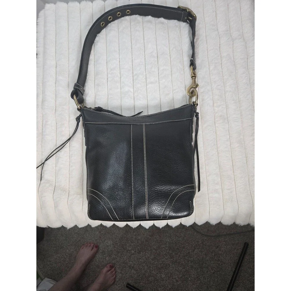 Rare Vintage Coach Heritage Web Leather Sling Bag-Black